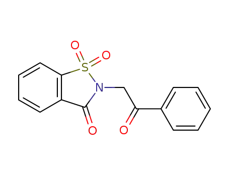 Molecular Structure of 15246-95-4 (1,2-Benzisothiazol-3(2H)-one, 2-(2-oxo-2-phenylethyl)-, 1,1-dioxide)