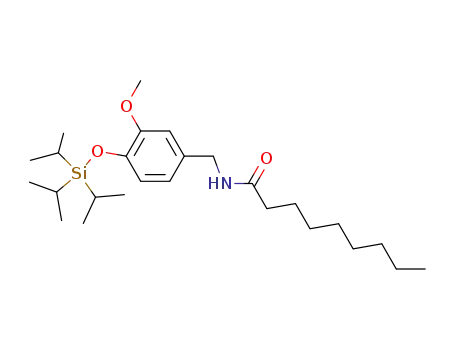 Molecular Structure of 871570-36-4 (3-methoxy-4-(triisopropylsilyloxy)-N-(nonanoyl)benzylamine)