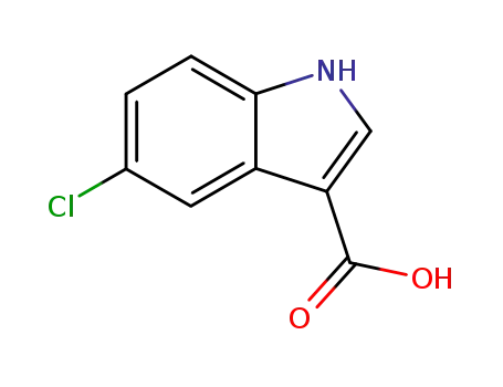Molecular Structure of 10406-05-0 (5-Chloroindole-3-carboxylic acid)
