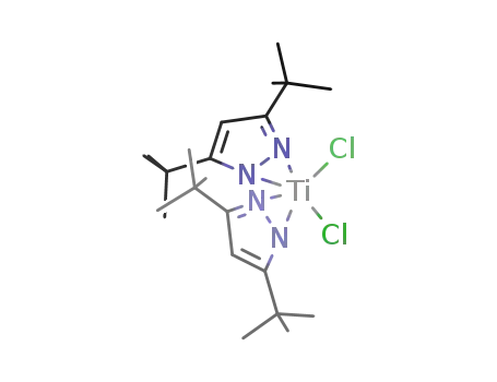 Molecular Structure of 194354-14-8 (dichlorobis(3,5-di-tert-butylpyrazolylato)titanium(IV))