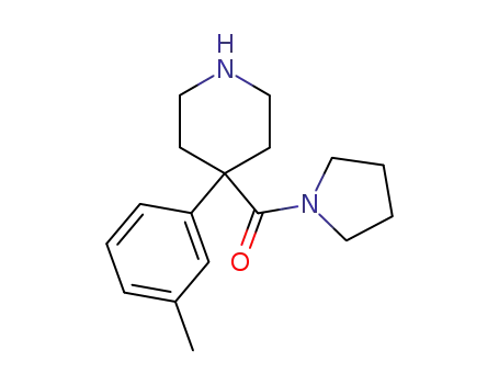 Molecular Structure of 83863-46-1 (1-[[4-(m-tolyl)-4-piperidyl]carbonyl]pyrrolidine)