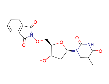 Molecular Structure of 140659-85-4 (Thymidine, 5'-deoxy-5'-[(1,3-dihydro-1,3-dioxo-2H-isoindol-2-yl)oxy]-)