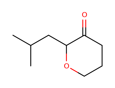 Molecular Structure of 143736-35-0 (2H-Pyran-3(4H)-one, 5,6-dihydro-2-(2-methylpropyl)-)