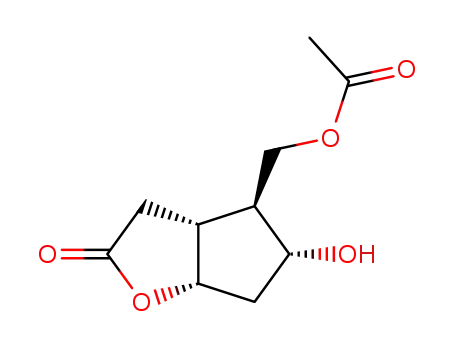 (+/-)-(3aα,4α,5β,6aα)-4-(acetyloxymethyl)-5-hydroxyhexahydro-2H-cyclopenta<b>furan-2-one