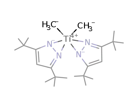 Molecular Structure of 222026-71-3 (dimethylbis(3,5-di-tert-butylpyrazolylato)titanium(IV))