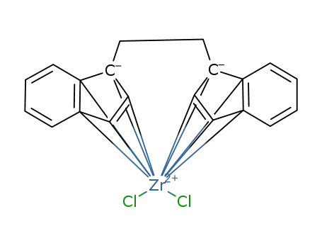 Molecular Structure of 100080-82-8 (rac-Ethylenebis(1-indenyl)zirconium dichloride)