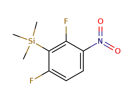 Molecular Structure of 186315-85-5 (1,3-DIFLUORO-4-NITRO-2-(TRIMETHYLSILYL)BENZENE)