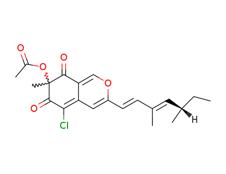 6H-2-Benzopyran-6,8(7H)-dione,7-(acetyloxy)-5-chloro-3-[(1E,3E,5S)-3,5-dimethyl-1,3-heptadien-1-yl]-7-methyl-,(7R)-