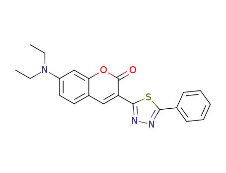 2H-1-Benzopyran-2-one, 7-(diethylamino)-3-(5-phenyl-1,3,4-thiadiazol-2-yl)-