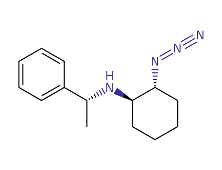 Molecular Structure of 329321-24-6 (((1R,2R)-2-Azido-cyclohexyl)-((R)-1-phenyl-ethyl)-amine)