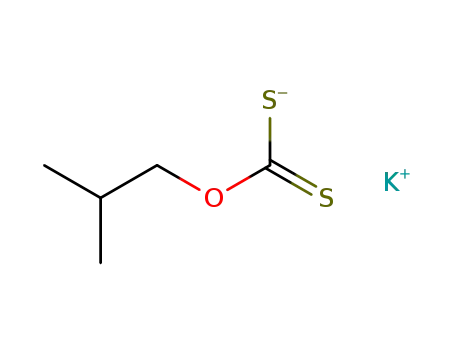 Molecular Structure of 13001-46-2 (Potassium O-Isobutyl Dithiocarbonate)