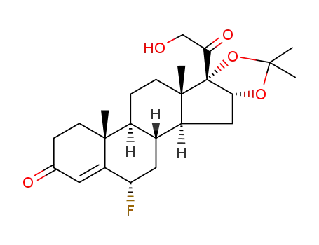 Molecular Structure of 1526-01-8 (6-alpha-fluoro-21-hydroxy-16-alpha,17-alpha-isopropylidenedioxypregn-4-ene-3,20-dione)