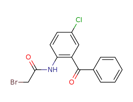 Molecular Structure of 32580-26-0 (Acetamide,N-(2-benzoyl-4-chlorophenyl)-2-bromo-)
