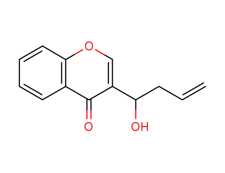 Molecular Structure of 482378-54-1 (4H-1-Benzopyran-4-one, 3-(1-hydroxy-3-butenyl)-)