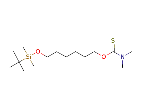 Molecular Structure of 1110667-76-9 (O-6-(tert-butyldimethylsiloxy)hexyl dimethylcarbamothioate)