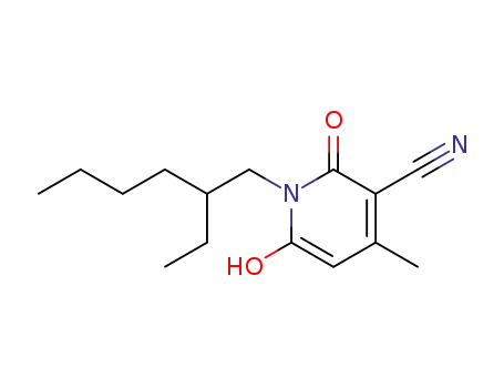 Molecular Structure of 51418-88-3 (1-(2-ethylhexyl)-1,2-dihydro-6-hydroxy-4-methyl-2-oxonicotinonitrile)