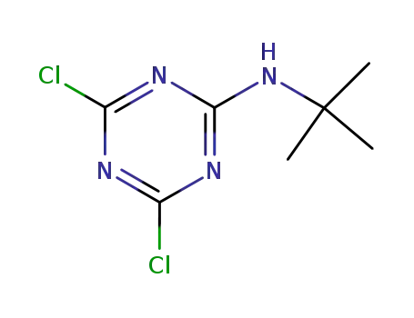 Molecular Structure of 27282-85-5 (2-(tert-Butylamino)-4,6-dichloro-1,3,5-triazine)