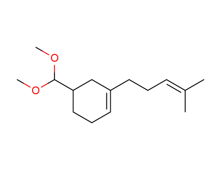 Molecular Structure of 51414-22-3 (5-(dimethoxymethyl)-1-(4-methylpent-3-enyl)cyclohexene)