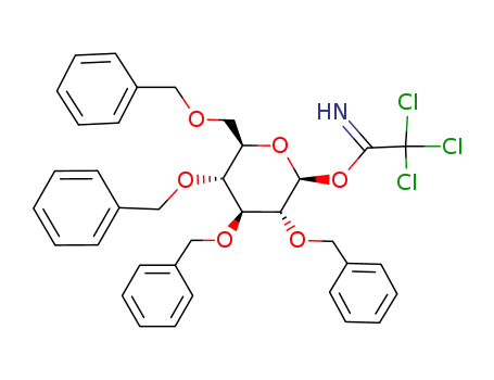 Molecular Structure of 90357-89-4 (2,3,4,6-tetra-O-benzyl-β-D-glucopyranosyl trichloroacetimidate)