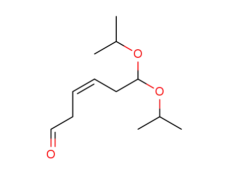 Molecular Structure of 162758-88-5 ((Z)-6,6-diisopropoxyhex-3-en-1-al)