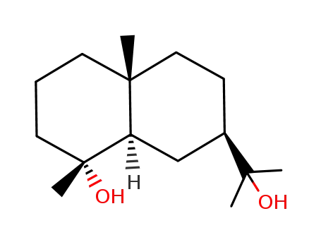 Molecular Structure of 4666-84-6 ((1R,8aα)-1,4aβ-Dimethyl-7β-(1-hydroxy-1-methylethyl)decalin-1α-ol)