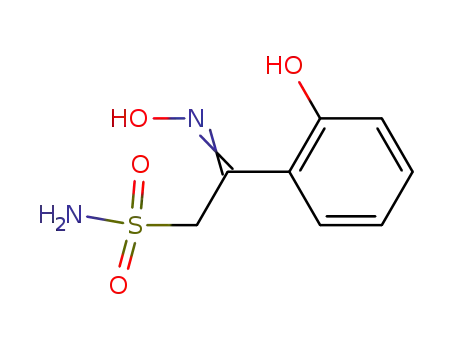 Molecular Structure of 74538-98-0 (2-[(E)-Hydroxyimino]-2-(2-hydroxy-phenyl)-ethanesulfonic acid amide)