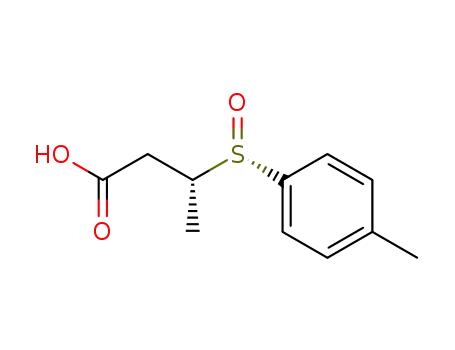 Molecular Structure of 110968-84-8 ((R)-3-((S)-Toluene-4-sulfinyl)-butyric acid)