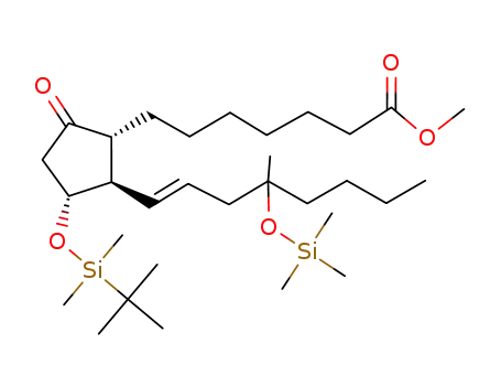 7-[(1R,2R,3R)-3-(tert-Butyl-dimethyl-silanyloxy)-2-((E)-4-methyl-4-trimethylsilanyloxy-oct-1-enyl)-5-oxo-cyclopentyl]-heptanoic acid methyl ester