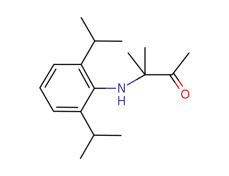 Molecular Structure of 440084-14-0 (3-[[2,6-bis(1-methylethyl)phenyl]amino]-3-methyl-2-butanone)