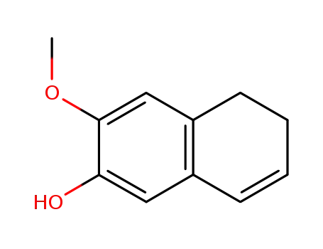 Molecular Structure of 91142-61-9 (5,6-Dihydro-3-methoxy-naphth-2-ol)