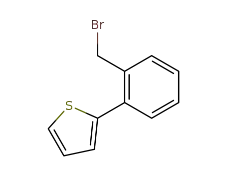 Molecular Structure of 791078-04-1 (2-[2-(BROMOMETHYL)PHENYL]THIOPHENE)