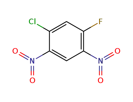 Molecular Structure of 327-91-3 (1-CHLORO-5-FLUORO-2,4-DINITROBENZENE)
