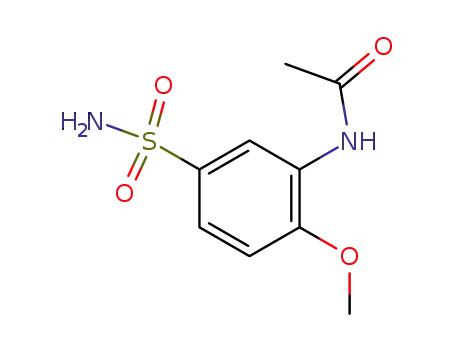 Molecular Structure of 85605-29-4 (N-(2-METHOXY-5-SULFAMOYL-PHENYL)-ACETAMIDE)