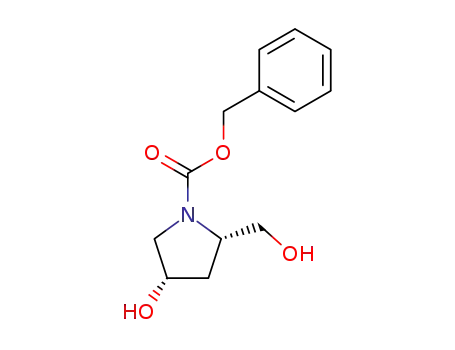 Molecular Structure of 942308-58-9 (（2s，4s）-benzyl-4-hydroxy-2-（hydroxymethyl）pyrrolidine..)