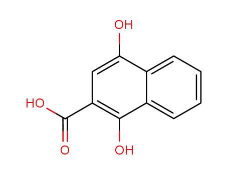Molecular Structure of 31519-22-9 (1,4-Dihydroxy-2-naphthoic acid)