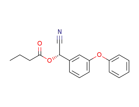 Molecular Structure of 298702-31-5 ((S)-(+)-cyano(3-phenoxyphenyl)methyl butyrate)