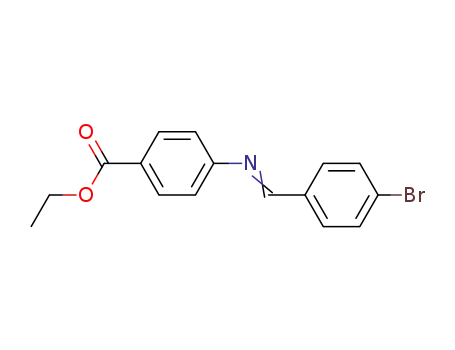 Molecular Structure of 38570-97-7 (Benzoic acid, 4-[[(4-bromophenyl)methylene]amino]-, ethyl ester)