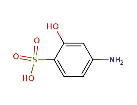 Molecular Structure of 5336-26-5 (4-Amino-2-hydroxybenzenesulfonic acid)