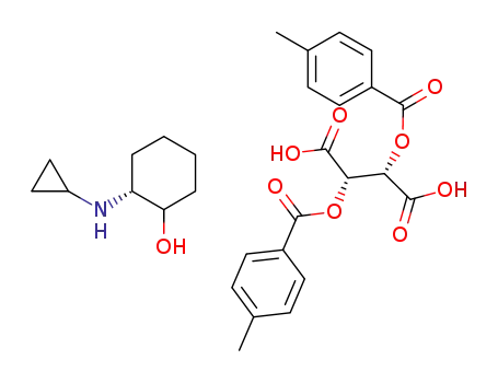 Molecular Structure of 339546-21-3 ((R)-2-cyclopropylaminocyclohexanol di-p-toluoyl-D-tartrate)