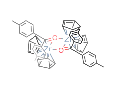 Molecular Structure of 80731-92-6 ((η2-4,4'-dimethylbenzophenone)zirconocene dimer)