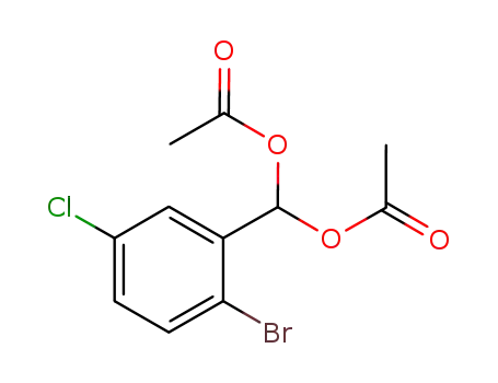 Molecular Structure of 882772-93-2 ((2-bromo-5-chlorophenyl)methanediyl diacetate)