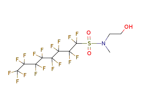 Molecular Structure of 24448-09-7 (heptadecafluoro-N-(2-hydroxyethyl)-N-methyloctanesulphonamide)