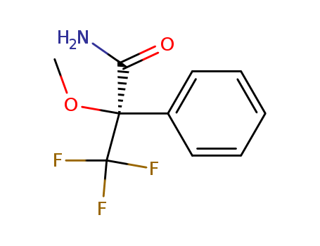 Molecular Structure of 120576-70-7 (Benzeneacetamide, a-methoxy-a-(trifluoromethyl)-, (R)-)