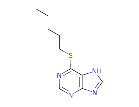 Molecular Structure of 5443-89-0 (6-(pentylthio)-1H-purine)