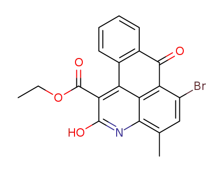 Molecular Structure of 51418-86-1 (ETHYL 6-BROMO-2,7-DIHYDRO-4-METHYL-2,7-DIOXO-3H-DIBENZO(F,IJ) ISOQUINOLINECARBOXYLATE)
