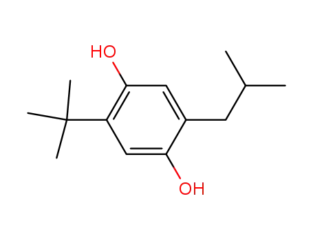 Molecular Structure of 127558-27-4 (2-t-butyl-5-isobutyl-1,4-dihydroxybenzene)