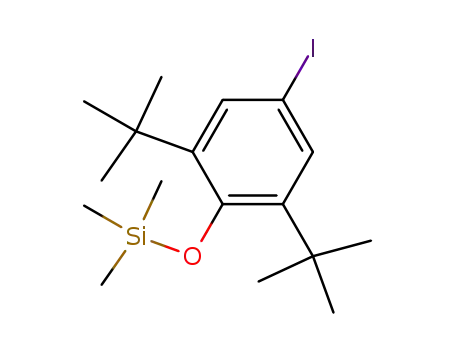 Molecular Structure of 113101-90-9 (Silane, [2,6-bis(1,1-dimethylethyl)-4-iodophenoxy]trimethyl-)