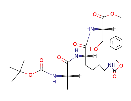 Molecular Structure of 84983-67-5 (tert.-butyloxycarbonylalanyl-N<sup>ε</sup>-benzyloxycarbonyllysyl-serine methyl ester)