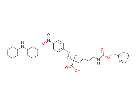 Molecular Structure of 68739-54-8 (N<sup>α</sup>-2-nitrobenzenesulfenyl-N<sup>ε</sup>-benzyloxycarbonyllysine dicyclohexylammonium salt)