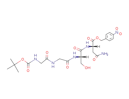 Molecular Structure of 110523-38-1 (tert.-butyloxycarbonylglycyl-glycyl-seryl-asparagine 4-nitrobenzyl ester)